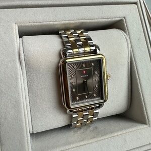 Michele Deco II two-toned watch